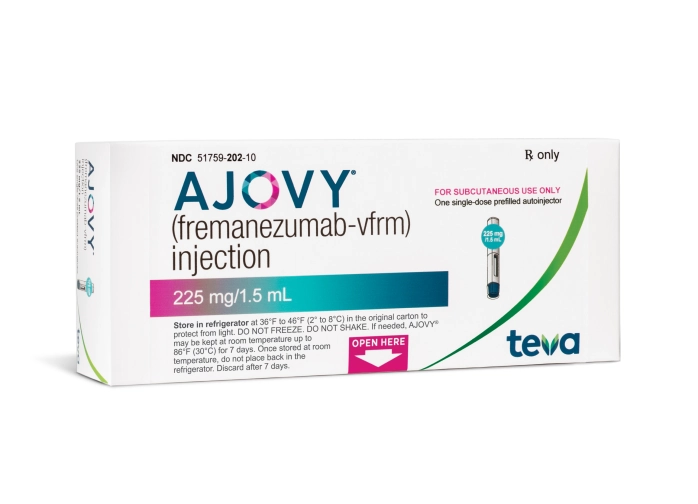 Monthly injection product box for AJOVY